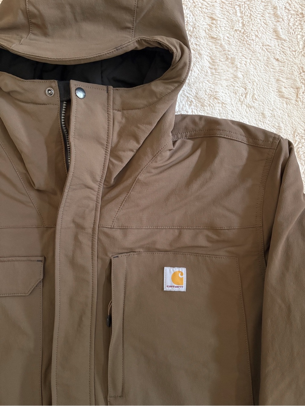 Carhartt Super Dux Jacket XXL Tall Brown Hooded Work Coat - Picture 3 of 6
